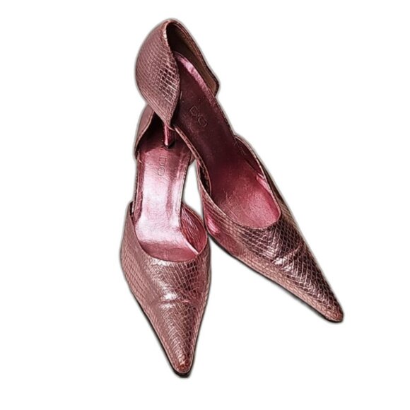 Aldo Shoes - Heels by Aldo Snake Skin Style Leather Pointed Toe Pink Chromatic Size 39=8.5 US